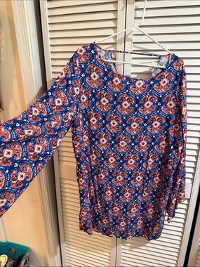 All For Color Blue and Orange Mini Dress